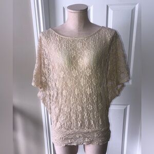 Pretty Good Elegant Cream Lace Women's Top